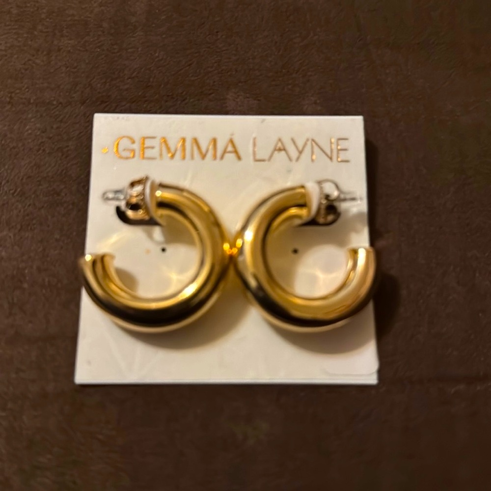 *Nwt Gold Earrings By Gemma Layne